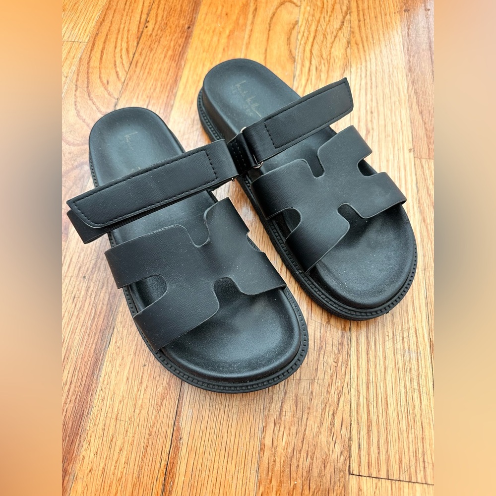 Karen Millen Black Platform Sandels
